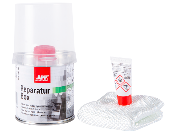 Kit de réparation résine + tissu APP Reparatur Box – 010701