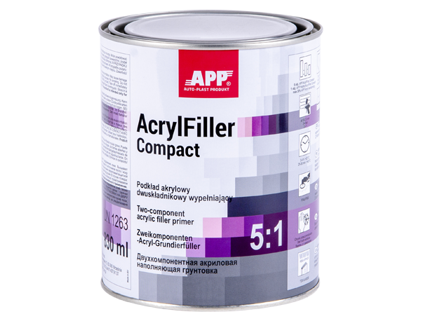APP Acryl Filler Compact 5: 1Apprêt acrylique à deux composants 2K HS – 020444