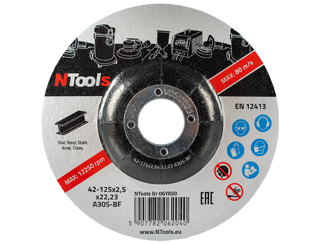 Disques pour coupe et rectification de l'acier NTools SDCS – 06YA40