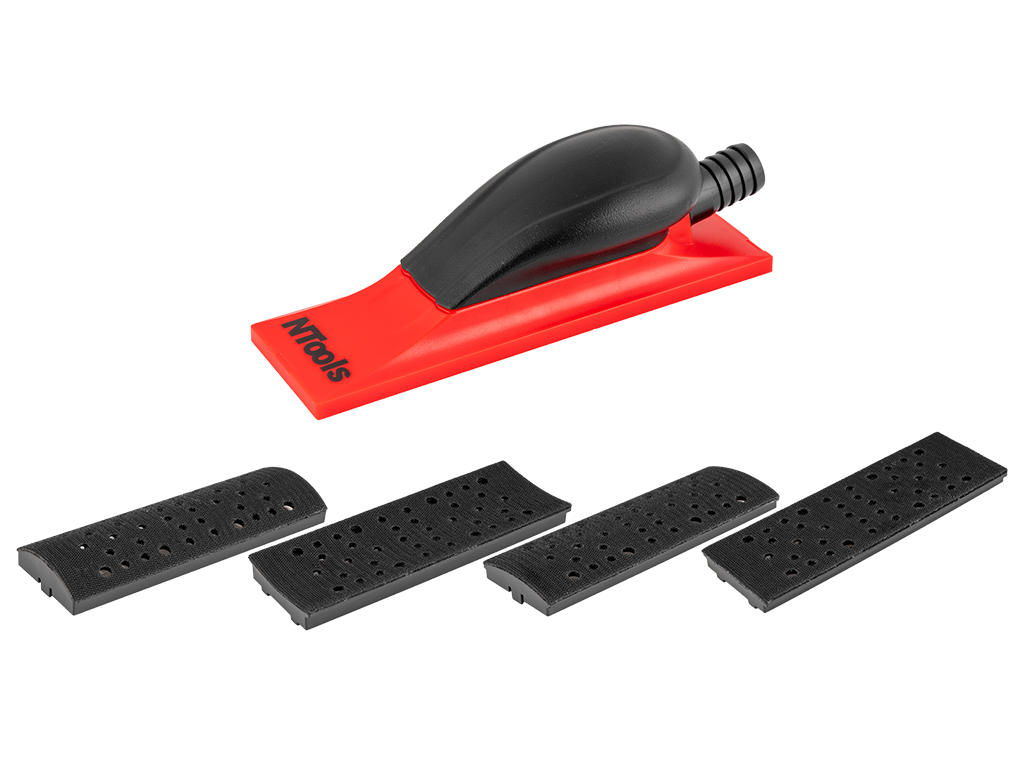 Bloc de ponçage avec 4 plateaux interchangeables et système d'aspiration NTools HR P4 198 – 150226