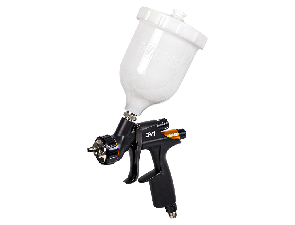 Pistolet pulvérisateur (vernis transparent) DeVILBISS DV1 Clearcoat (elementy żółte) – 160964