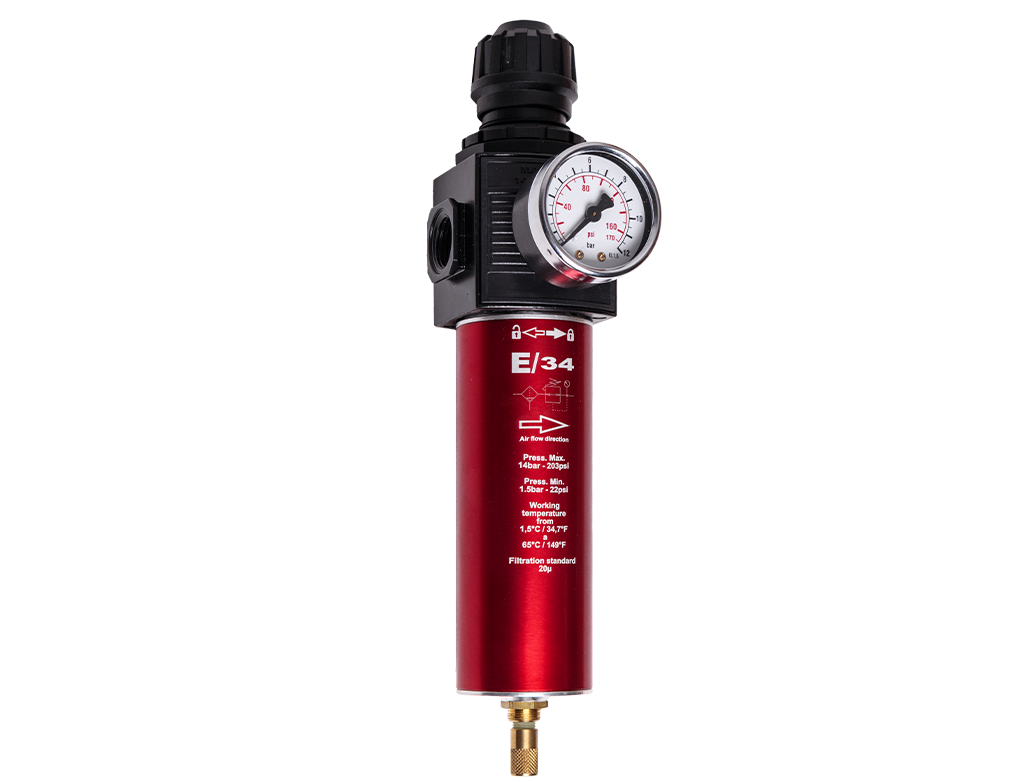 Filtre d' air de cabine avec régulateur, avec manomètre APP E34 – 381010