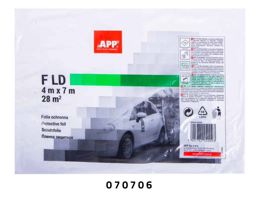Film de masquage haute densité 4 μm (PE HDPE) - ProFinish Distribution