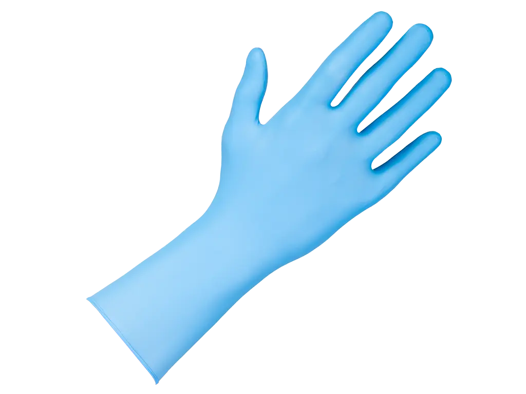 Gants jetables en nitrile longs renforcés - ProFinish Distribution