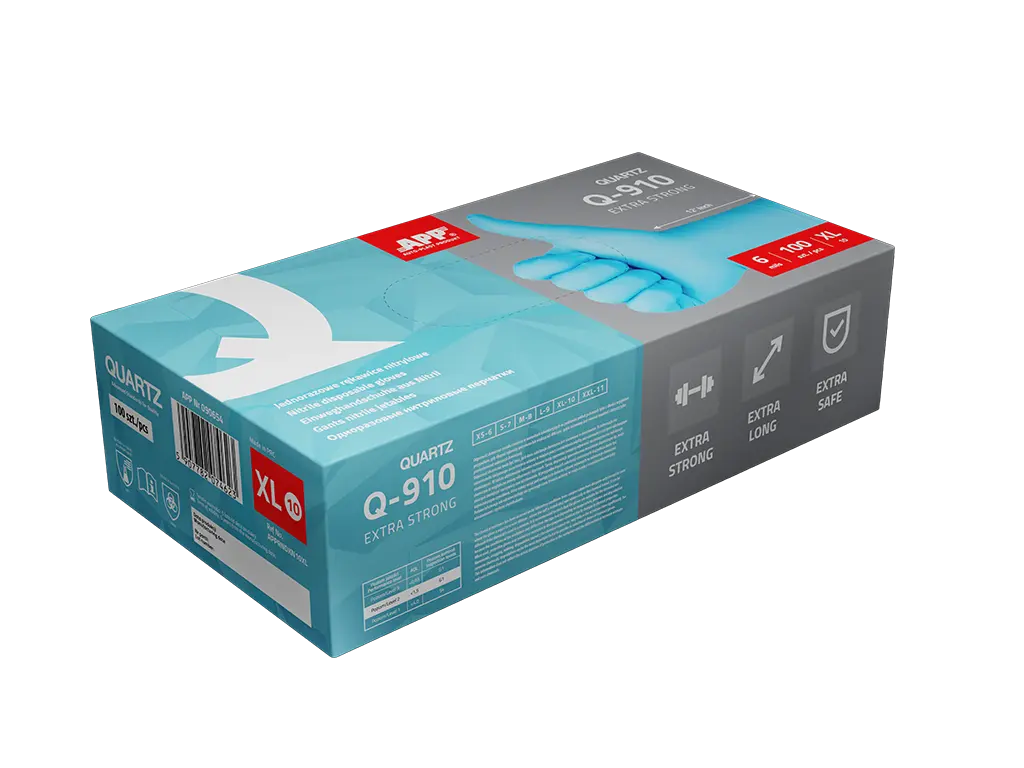 Gants jetables en nitrile longs renforcés - ProFinish Distribution