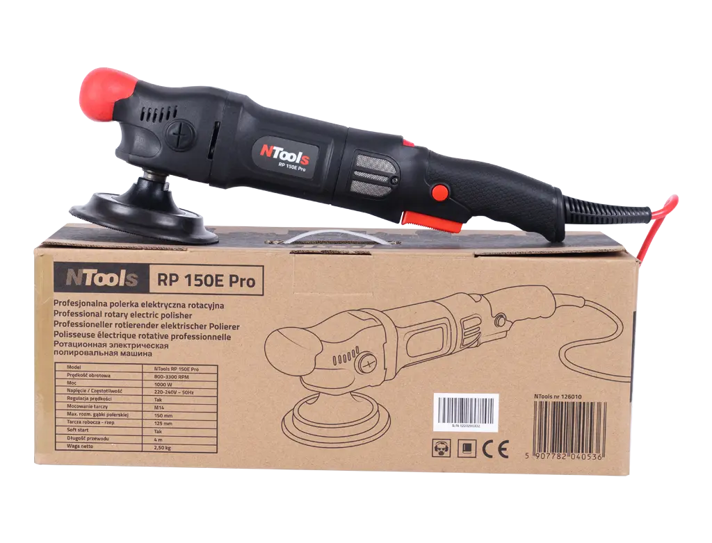 NTools RP 150E Pro – Polisseuse rotative électrique Ø125 mm | 1000W - ProFinish Distribution