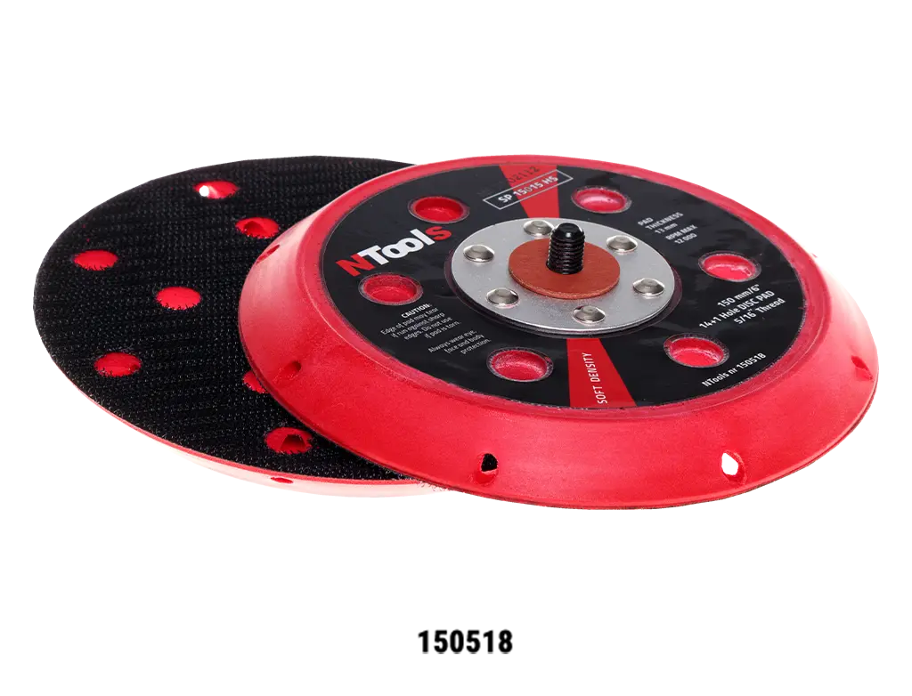 Plateaux de ponçage Ø150 mm 5/16’’ Velcro – Profil bas (10 mm) et haut (16 mm) - ProFinish Distribution