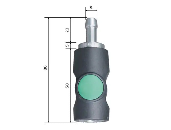 Raccord rapide femelle cannelé Ø9 mm - ProFinish Distribution