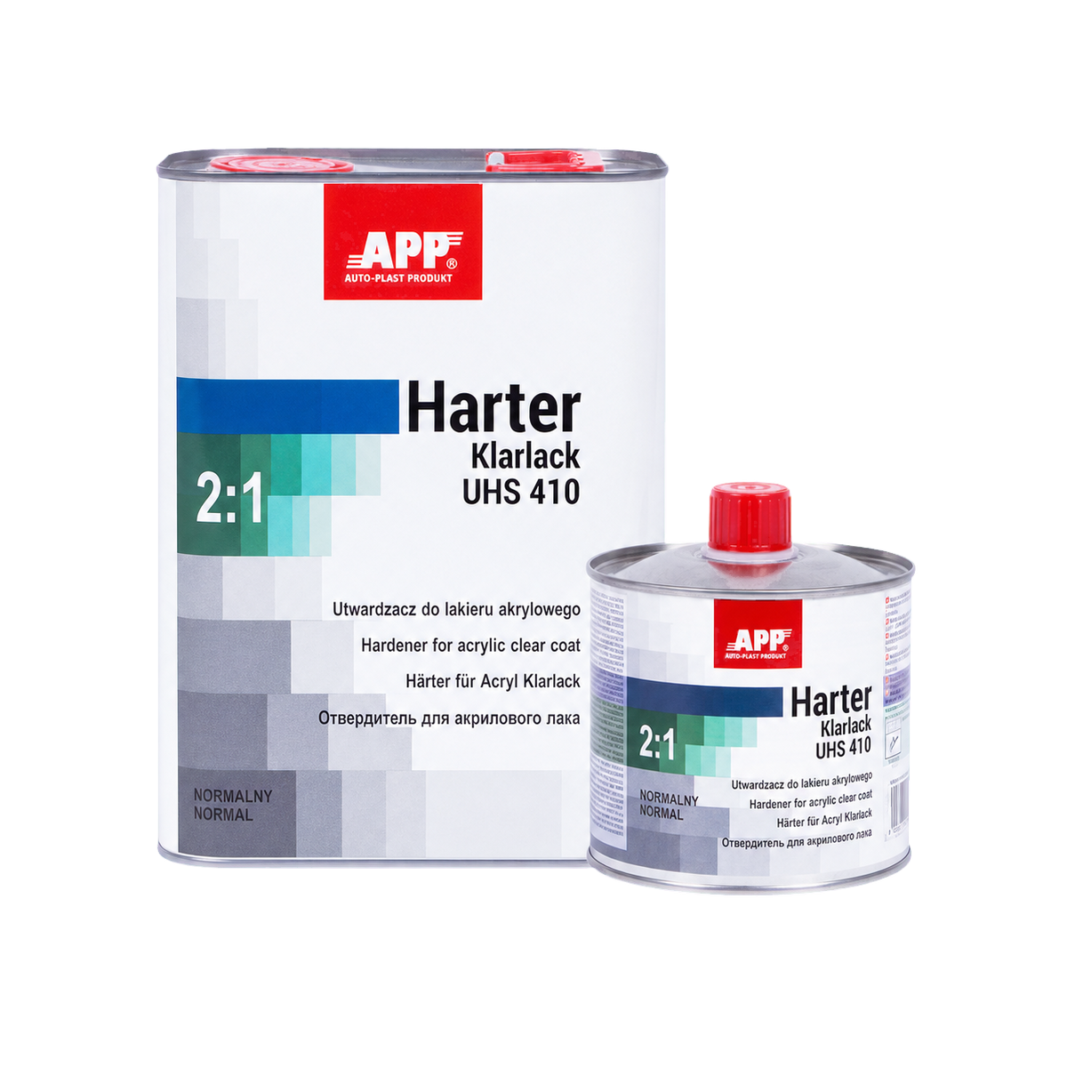 Durcisseur APP Harter Klarlack UHS 410 2:1 – contenants 0,5 L et 2,5 L