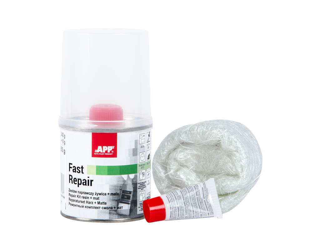Kit de réparation résine + mat de verre APP Fast Repair – 010702