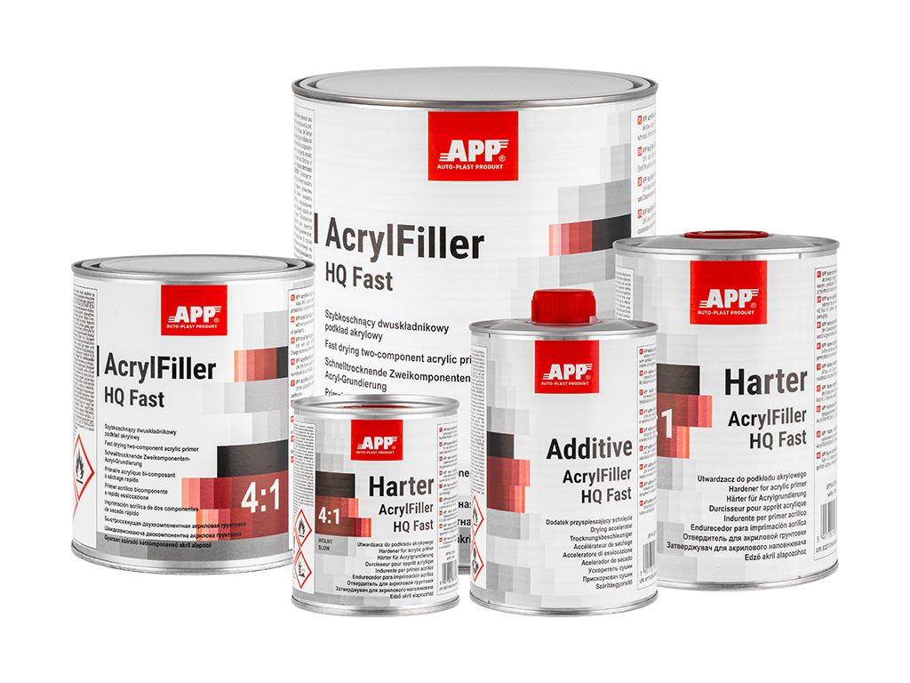 Apprêt acrylique bi-composant à séchage rapide APP AcrylFiller HQ Fast 4:1 – 020550