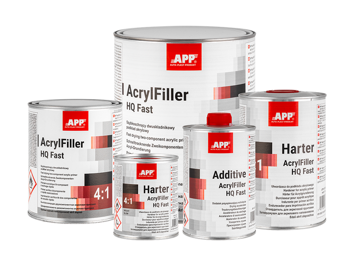 Apprêt acrylique bi-composant à séchage rapide APP AcrylFiller HQ Fast 4:1 – 020550