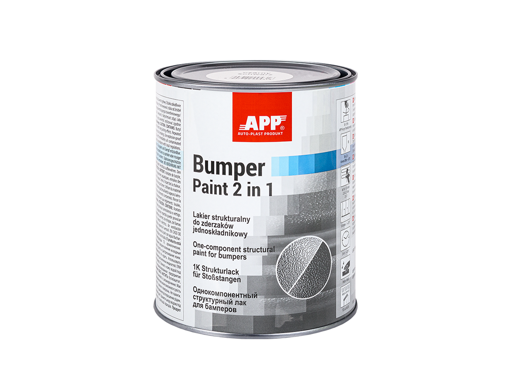 Peinture structurante 1k pour plastique APP Bumper Paint 2-en-1 – 020801