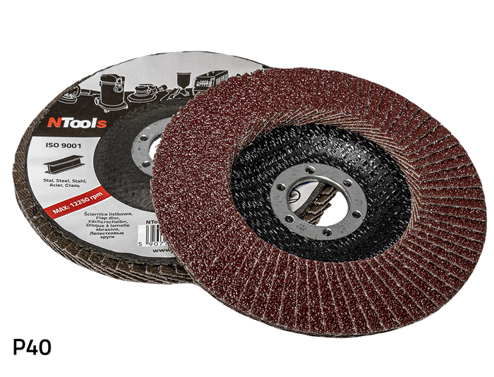 Disque à lamelle abrasive pour acier NTools LL 125 – 06XLM40 – vue 2