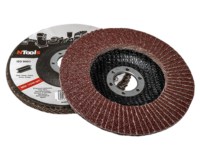 Disque à lamelle abrasive pour acier NTools LL 125 – 06XLM40