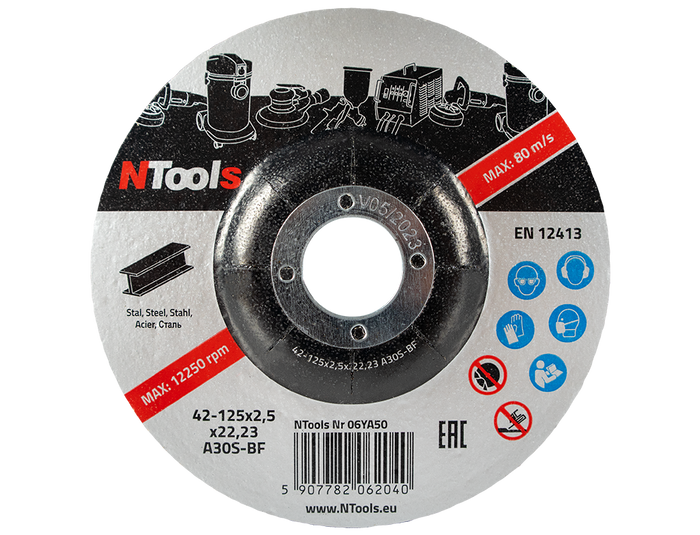 Disques pour coupe et rectification de l'acier NTools SDCS – 06YA40