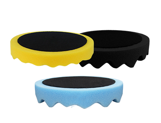 Embossed polishing pads Ø150 mm &amp; Ø180 mm (Velcro) 