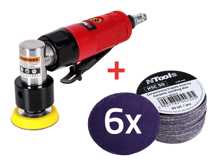 Ponceuse orbitale pneumatique pour le ponçage de petites surfaces d50/3 NTools PSM50 SET – 139200NSET