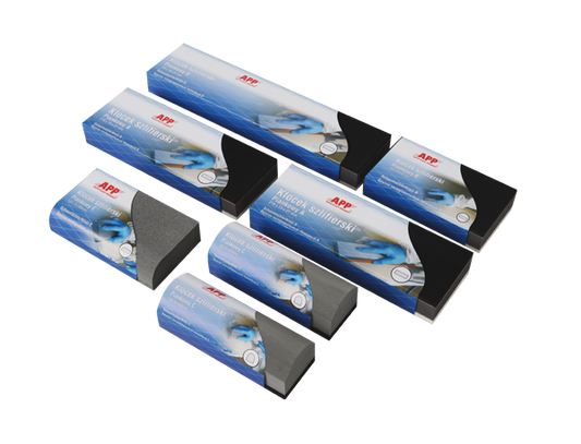 Set of 7 foam sanding blocks with stiffeners + 2 free 