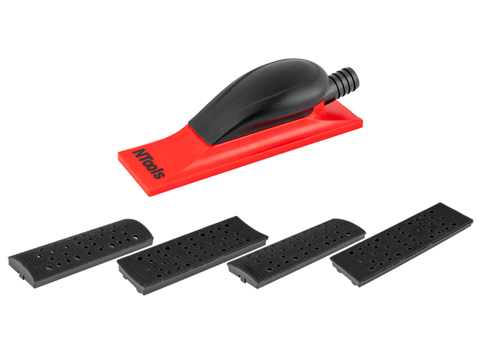 Bloc de ponçage avec 4 plateaux interchangeables et système d'aspiration NTools HR P4 198 – 150226