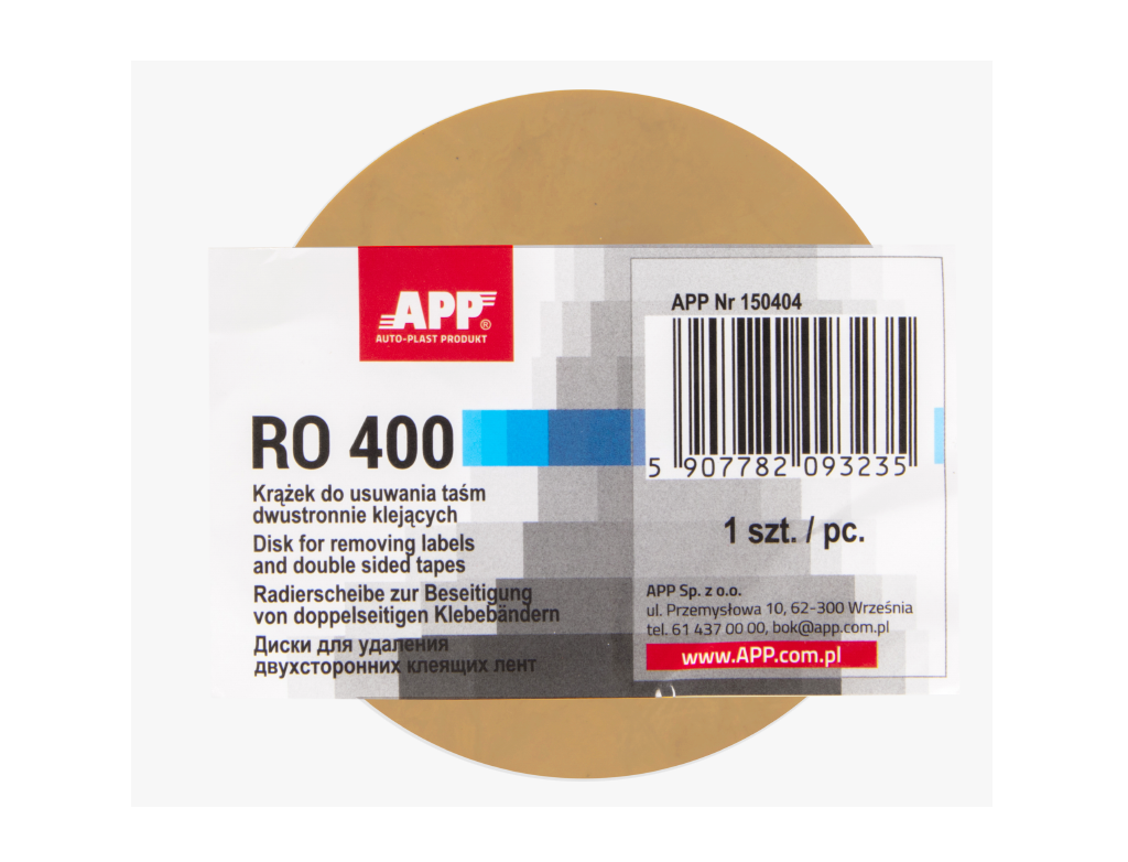 Disque gomme pour enlever rapidement double face APP RO 400 – 150404