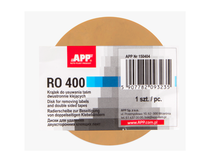 Disque gomme pour enlever rapidement double face APP RO 400 – 150404