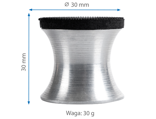 30mm double-sided aluminum sanding block (adhesive &amp; velcro)