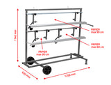 Chariot de marouflage pour 3 rouleaux de papier de 30 à 90 cm NTools SPM 3 – 170202 – vue 2