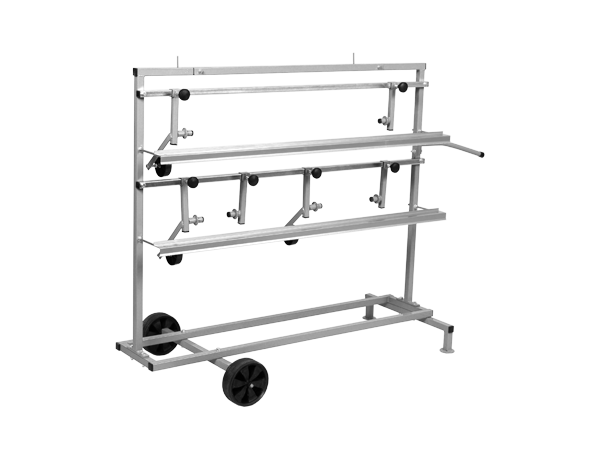 Chariot de marouflage pour 3 rouleaux de papier de 30 à 90 cm NTools SPM 3 – 170202