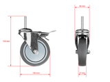 Roue pivotante de transport avec frein NTools TPR Caster B100 – 170552 – vue 9