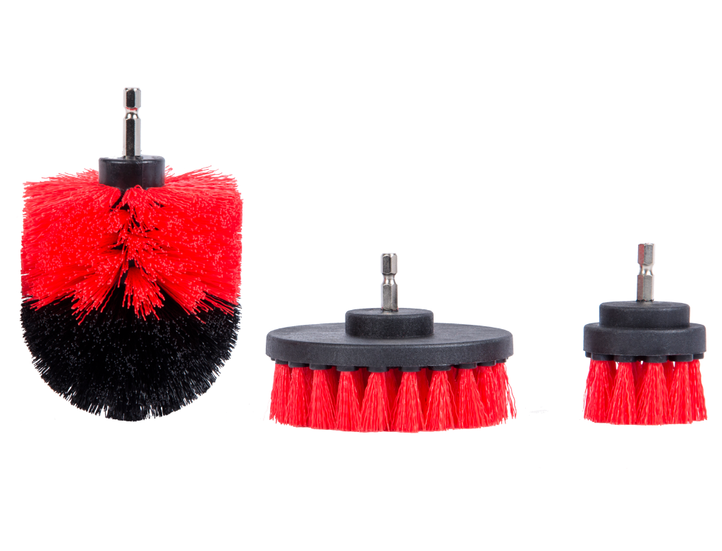 Set de 3 brosses sur perceuse pour nettoyage intensif -  ProFinish Distribution
