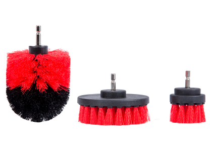 Set de 3 brosses sur perceuse pour nettoyage intensif -  ProFinish Distribution
