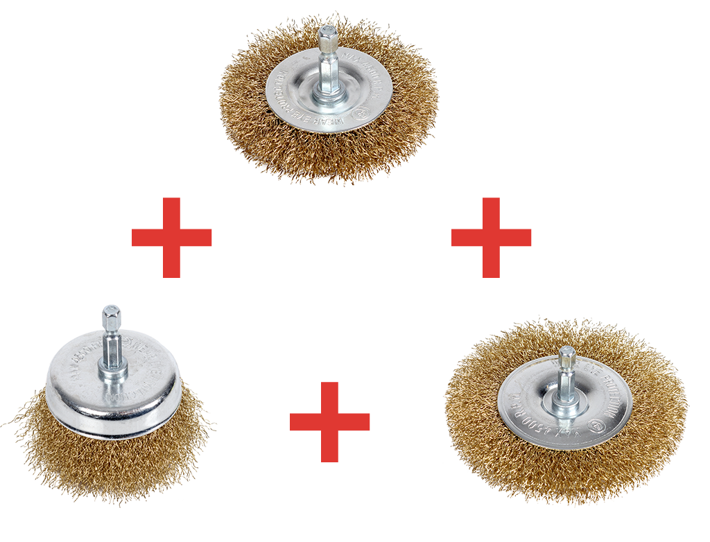 Kit de brosses métalliques plat et frontal NTools Wire Brush Set – 250150SET