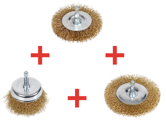Kit de brosses métalliques plat et frontal NTools Wire Brush Set – 250150SET