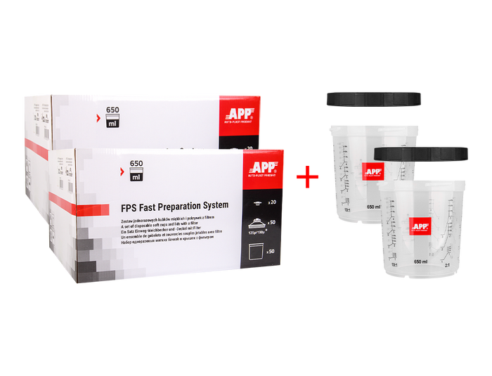 Ensemble de gobelets souples + gobelet rigide avec balance APP FPS Fast Preparation System SET – 250760SET190