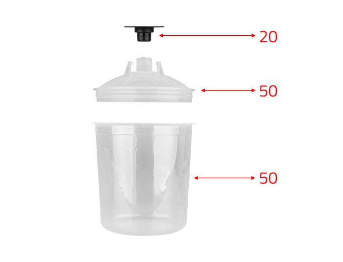 Ensemble de gobelets souples + gobelet rigide avec balance APP FPS Fast Preparation System SET – 250760SET190 – vue 2