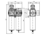 Bloc régulateur de pression d'air et filtre decanteur APP E32 A – 381050 – vue 2