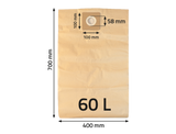Sac filtre en papier pour l'aspirateur NTools VC 50E / EP, VC36E / EP NTools WFP 60 – 600005 – vue 2