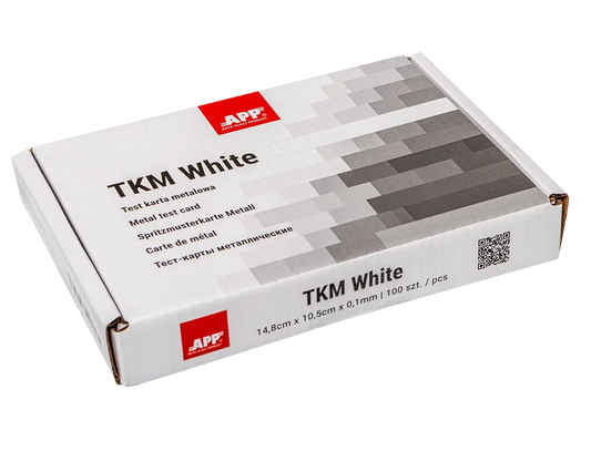 Carte métallique blanche pour test peinture et projection couleur -  ProFinish Distribution