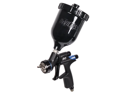 DeVilbiss DV1 Basecoat – Pistolet à pulvérisation basse pression (Éléments bleus) -  ProFinish Distribution