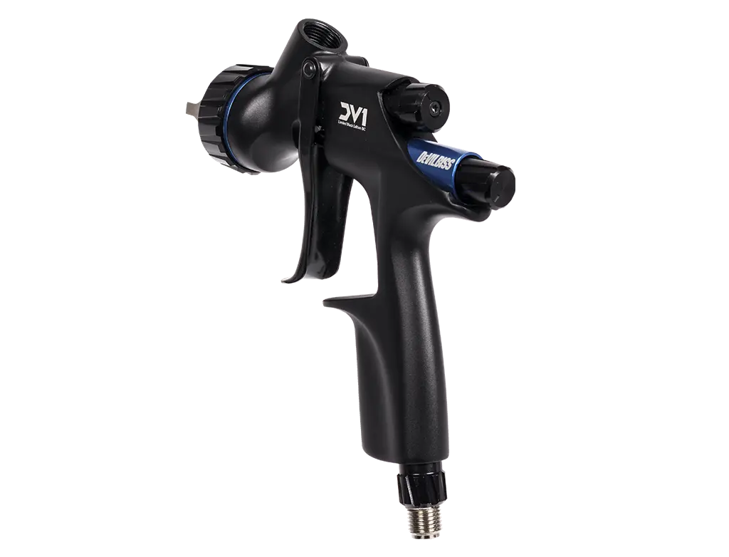 DeVilbiss DV1 Basecoat – Pistolet à pulvérisation basse pression (Éléments bleus) -  ProFinish Distribution