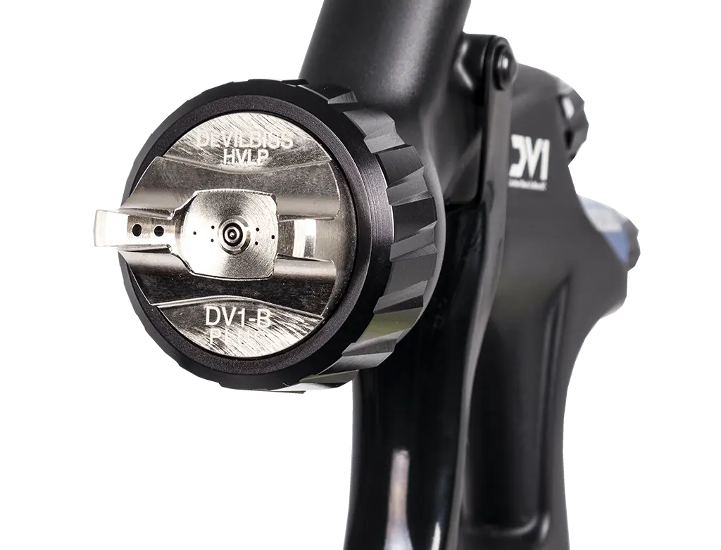 DeVilbiss DV1 Basecoat – Pistolet à pulvérisation basse pression (Éléments bleus) -  ProFinish Distribution