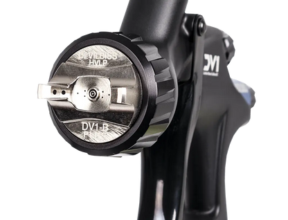 DeVilbiss DV1 Basecoat – Pistolet à pulvérisation basse pression (Éléments bleus) -  ProFinish Distribution