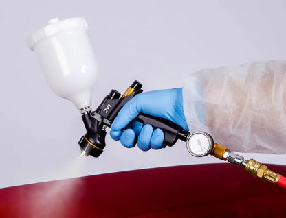 DeVilbiss DV1 Clearcoat – Pistolet à pulvérisation basse pression (Éléments jaunes) -  ProFinish Distribution