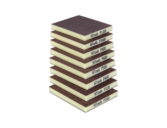 Éponge abrasive double face ultra-flexible pour zones difficiles -  ProFinish Distribution