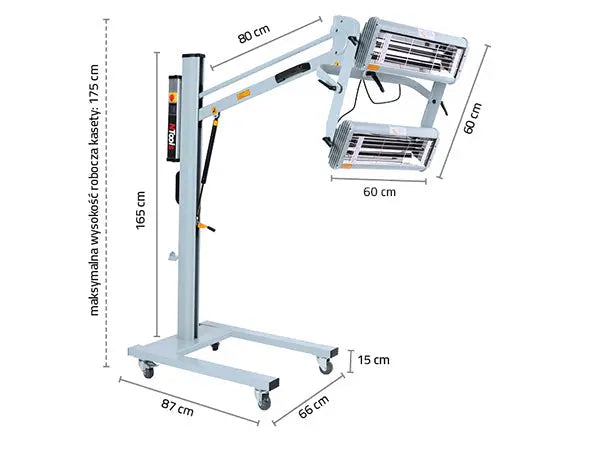 NTools FDS 2000 Plus – Sécheur infrarouge 2kW avec minuterie, sur flèche télescopique -  ProFinish Distribution