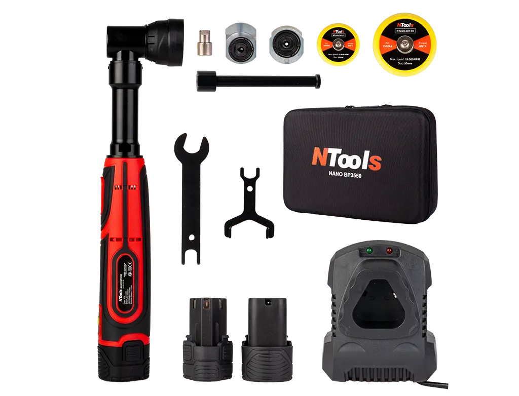 NTools NANO BP3550 – Polisseuse Sans Fil Compacte | Rotation & Dual Action | Kit Complet -  ProFinish Distribution