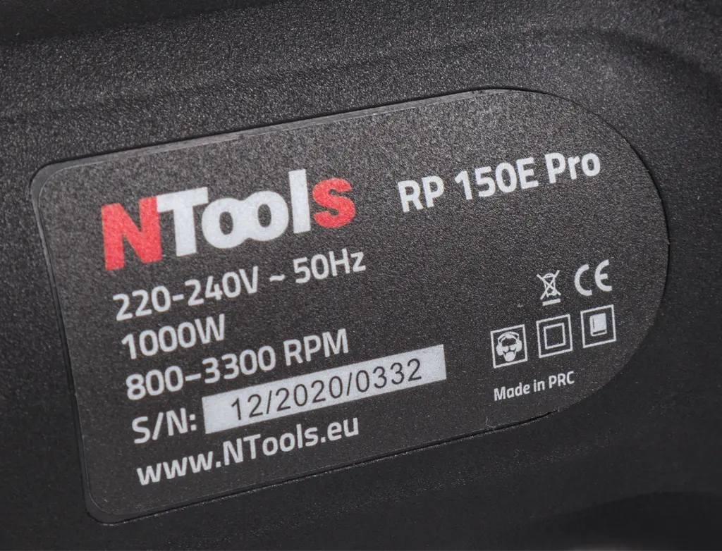 NTools RP 150E Pro – Polisseuse rotative électrique Ø125 mm | 1000W -  ProFinish Distribution