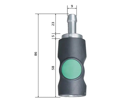 Raccord rapide femelle cannelé Ø9 mm -  ProFinish Distribution