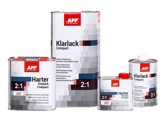 Vernis acrylique à durcissement rapide – APP Klarlack Compact 2:1 + Durcisseur -  ProFinish Distribution